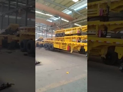 Semirremolque de cama plana multifunción con bandeja